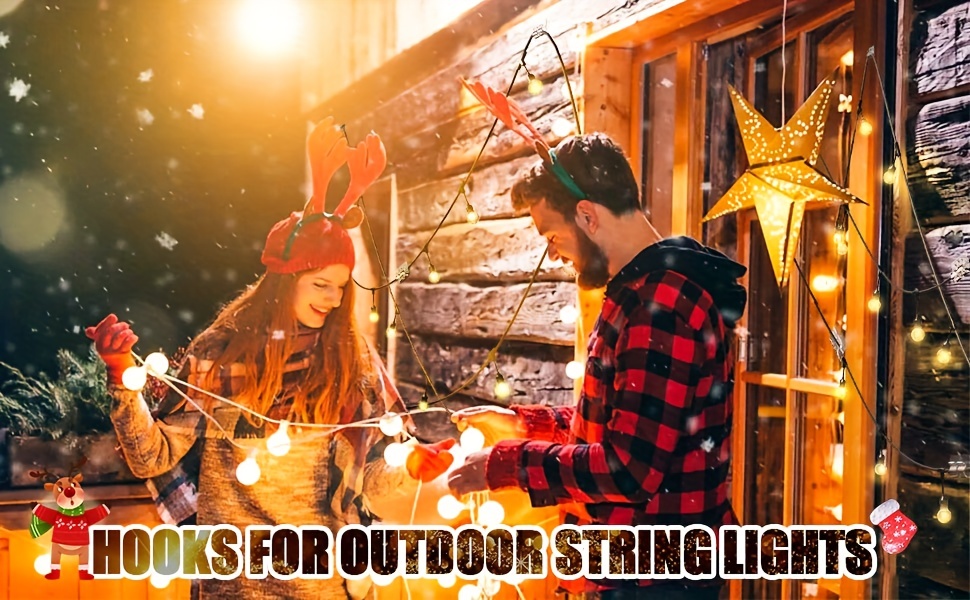  Hooks for Outdoor String Lights, 35pcs Outdoor Light Clips with  Adhesive Strips, Wall Clips Wire Holder Outdoor Light Hooks for Indoor  Outdoor Party Decor Christmas Halloween Festival Lights : Home 