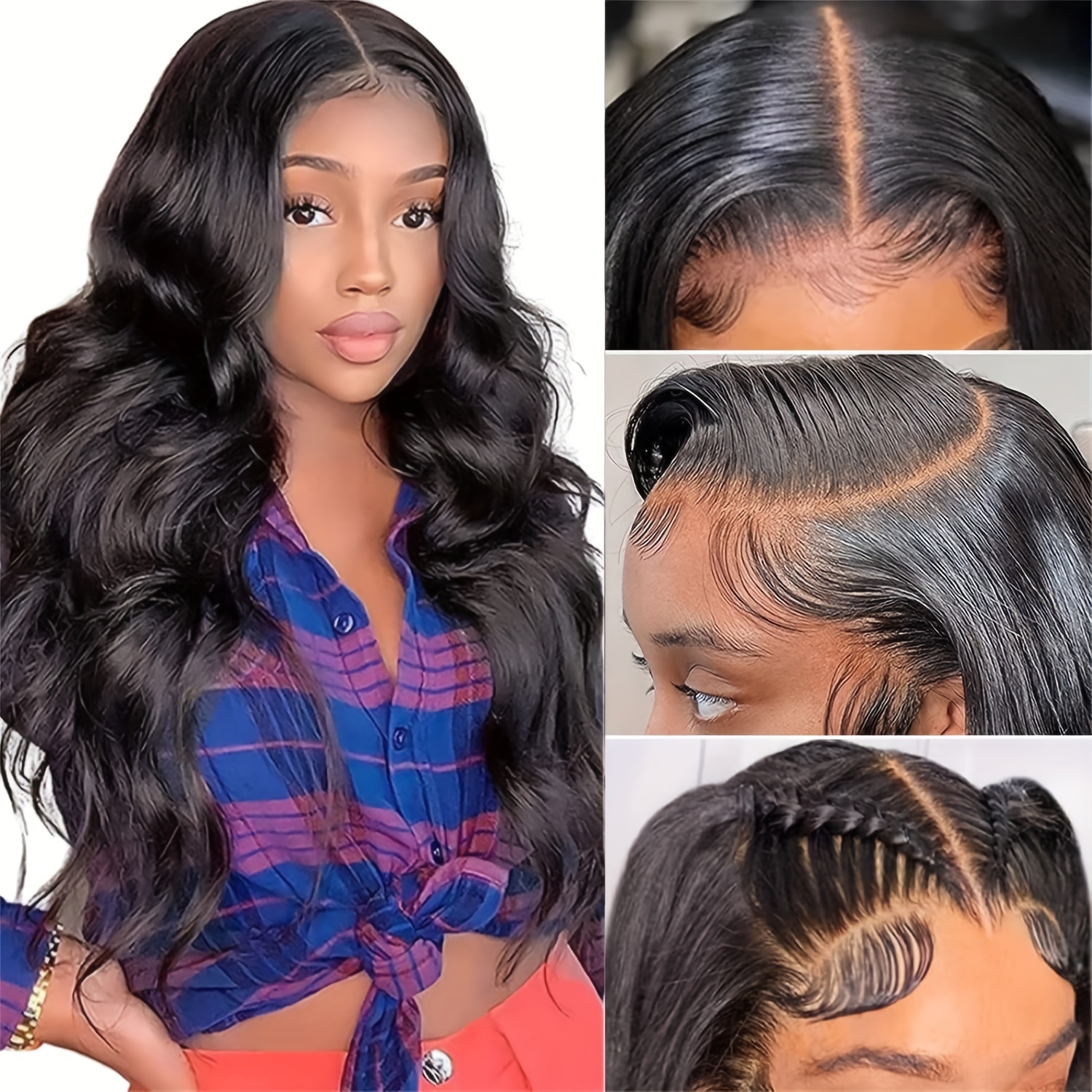 Lace Front Wigs Human Hair Pre Plucked Body Wave 13x4 Hd - Temu Canada