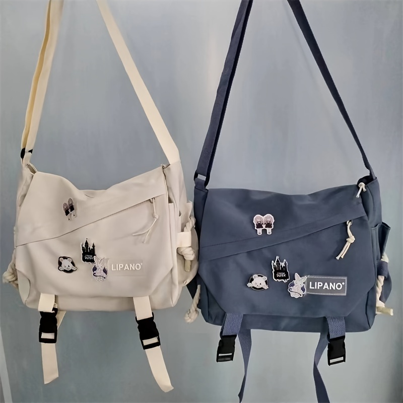 Kids Canvas Small Bag Japanese Messenger Bag Cute All-match Student Art  Single Shoulder Bag Canvas Crossbody Shoulder Bag Messenger Bag School