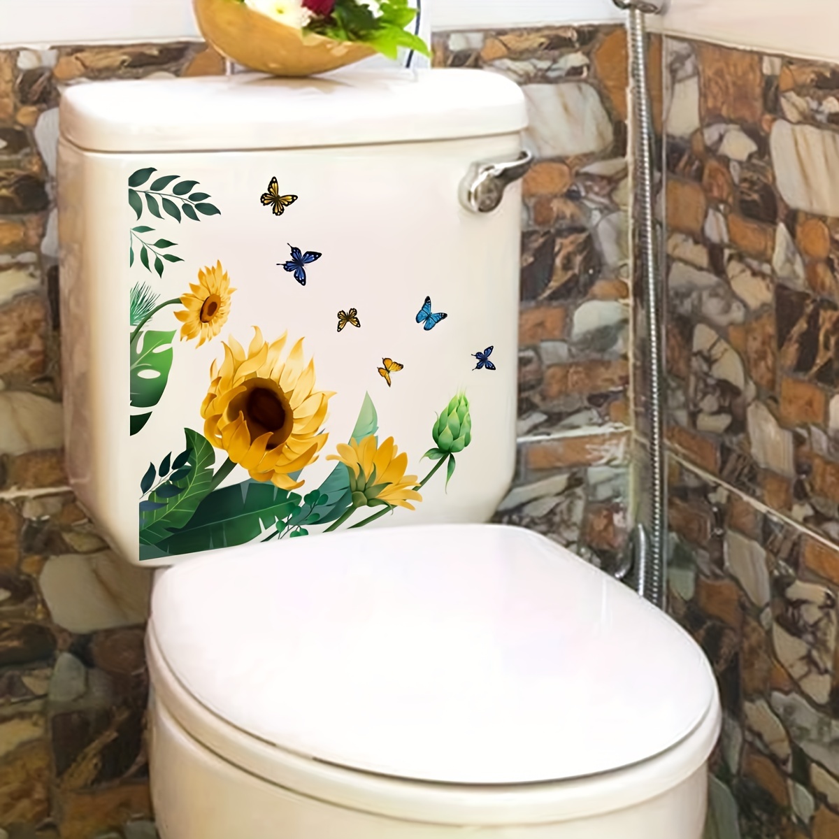 1pc Pianta Farfalla Nera Adesivo Toilette Adesivi Toilette A - Temu Italy
