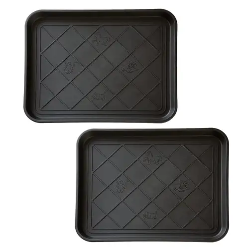 Chengu 4 Pieces Shoe Tray for Entryway Waterproof Boot Tray Shoe Mat  Multi-Purpose Dog cat Bowl Mat Pet Food Tray Boot Mat for