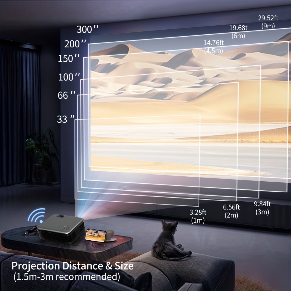 A30c Wifi Mini Projector Smart Tv Portable Home - Temu