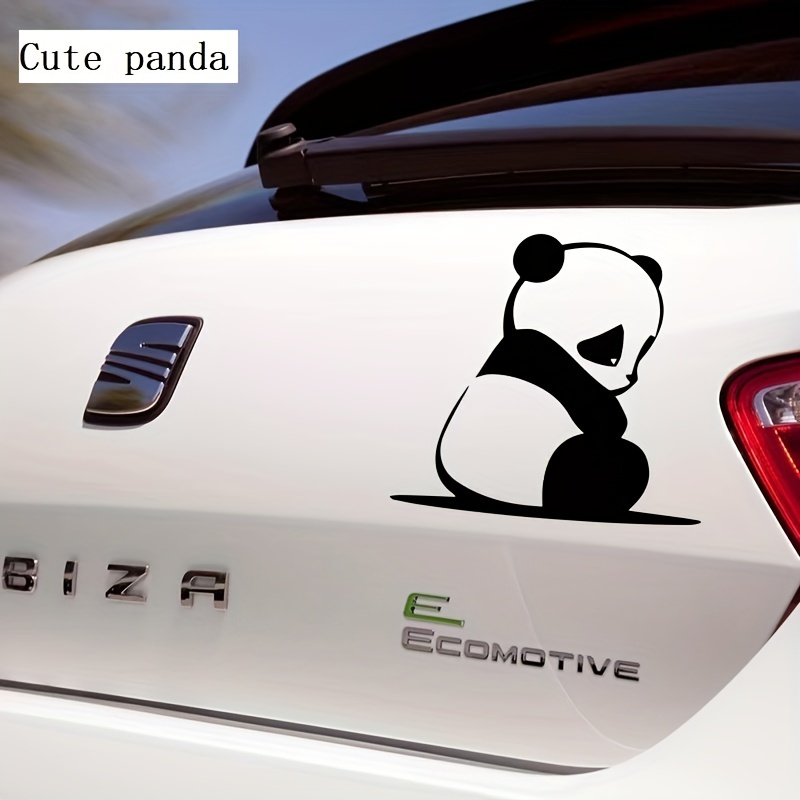 1pc Süße Cartoon Pandas Autoaufkleber, Autotür Stoßstange Windschutzscheibe  Pvc Wasserdicht Aufkleber Aufkleber, Auto Dekoration Zubehör - Auto - Temu