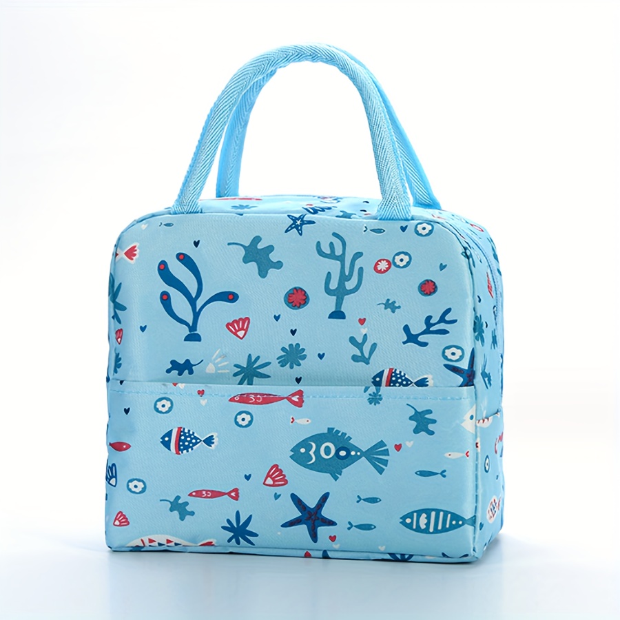 Trendy Printed Insulation Lunch Bag Borsa Porta Pranzo - Temu Italy