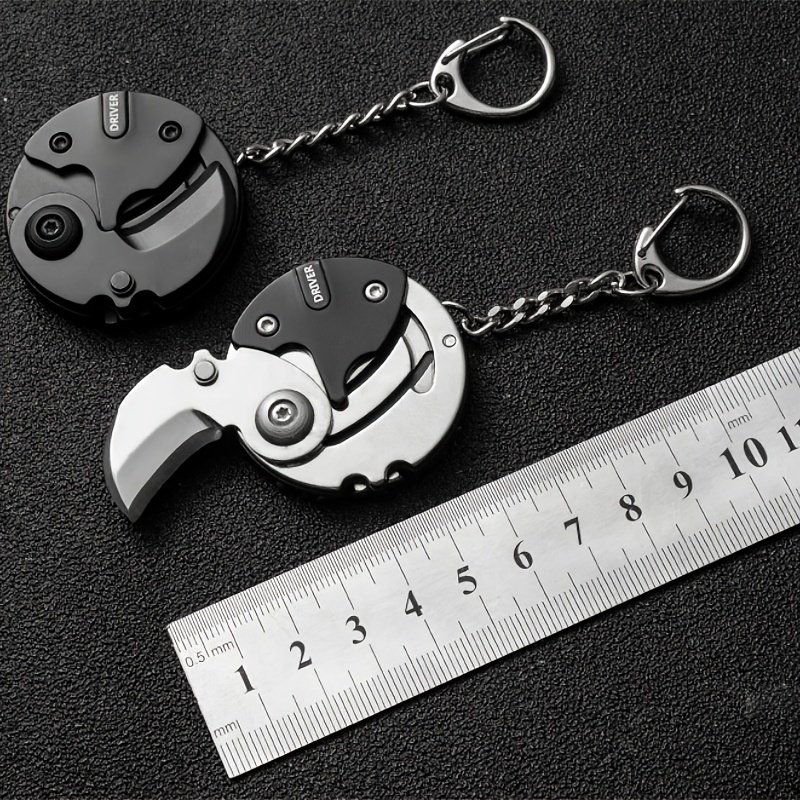 найдобрият многофункционален инструмент edc: джобен сгъваем мини нож с форма на монета, пакетна джаджа за къмпинг, на открито и други! sports & outdoors