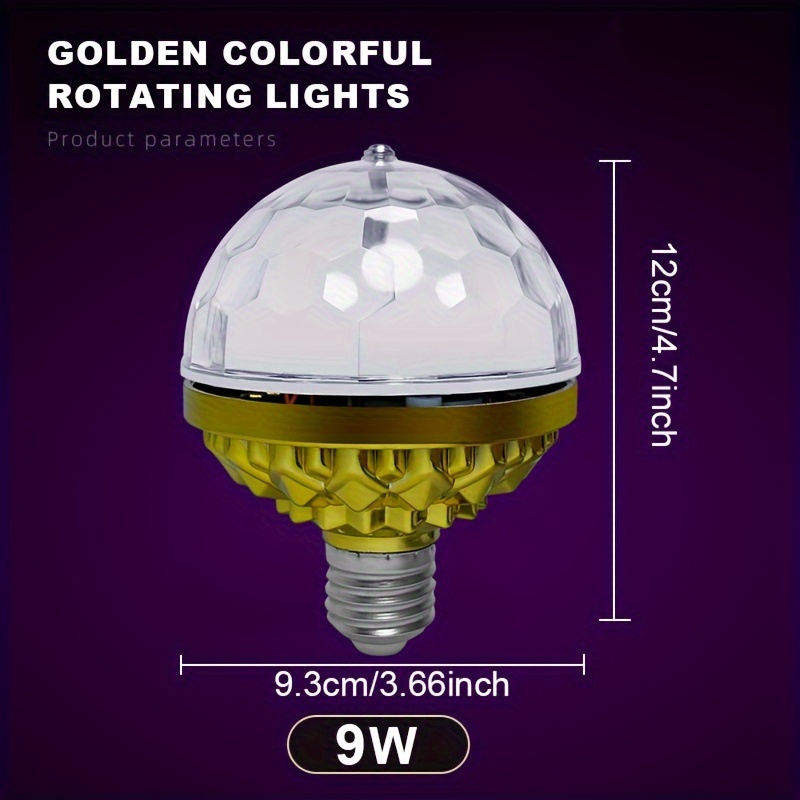 2 Pcs Ampoule rotative couleur RVB