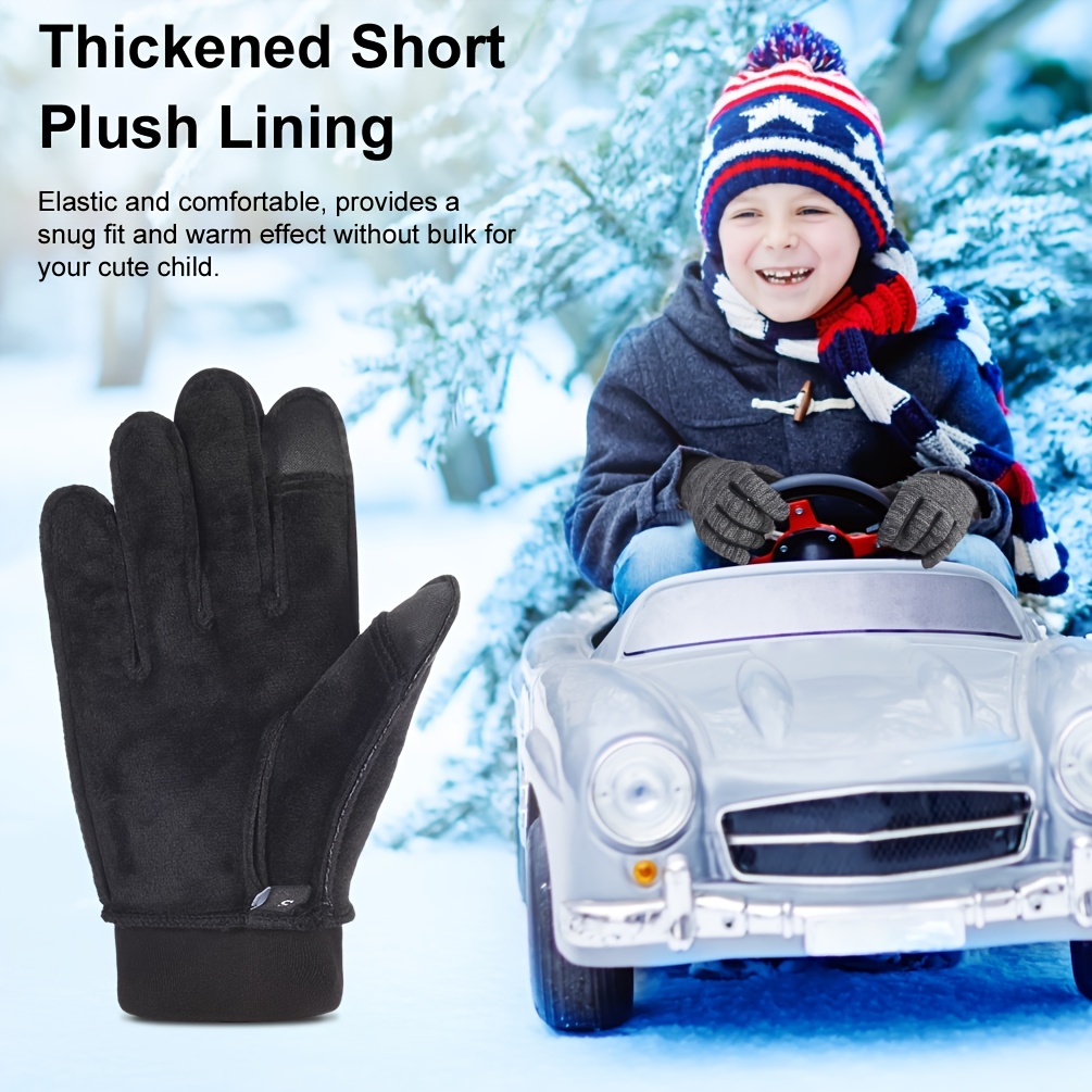 Winter Warm Running Kids Gloves Cold Weather Thermal Bike - Temu Canada
