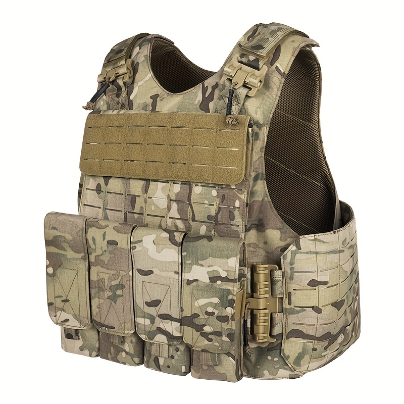 Yakeda Men's Tactical Vest - Multi-functional Camouflage Design