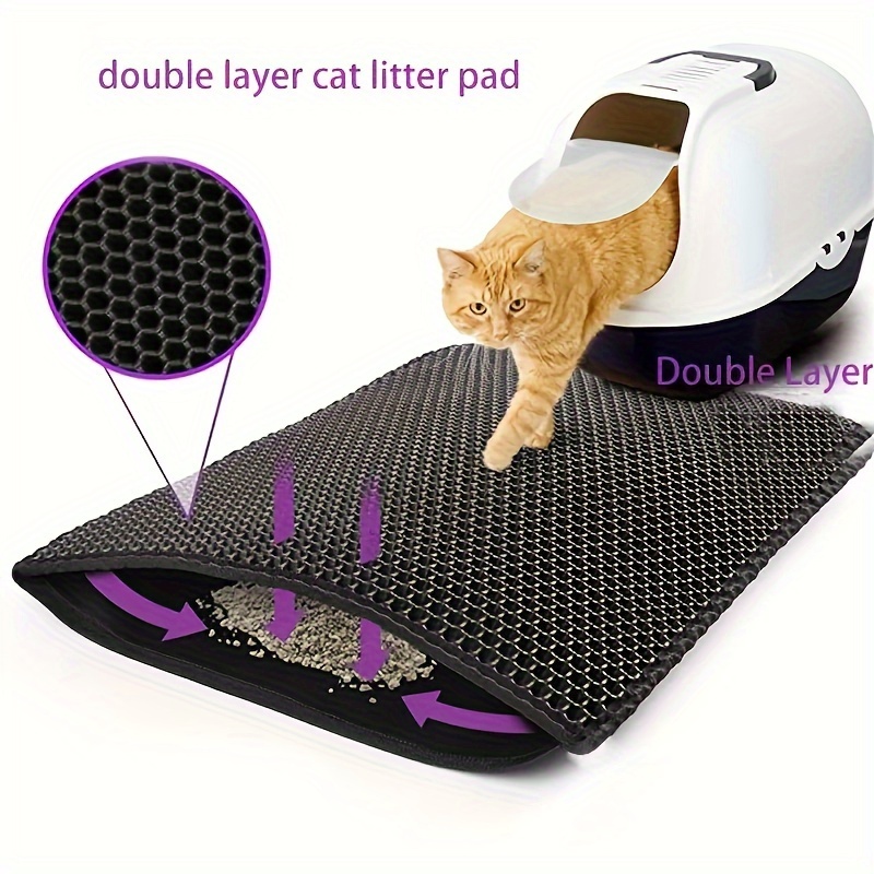 Waterproof Cat Litter Mat, Double Layer Cat Toilet Mat For Litter Box  Cleaning, Urine Proof Non-slip Cat Litter Trapping Mat Pet Bed Mat For Dogs  And Cats Pet Supplies - Temu
