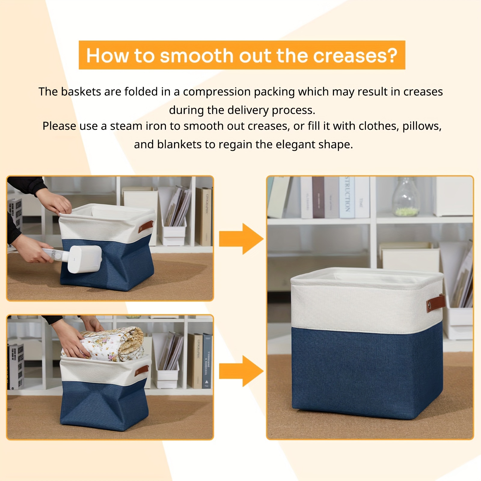 Open Storage Bins Fabric Storage Cubes Cube Stroage Bins Temu