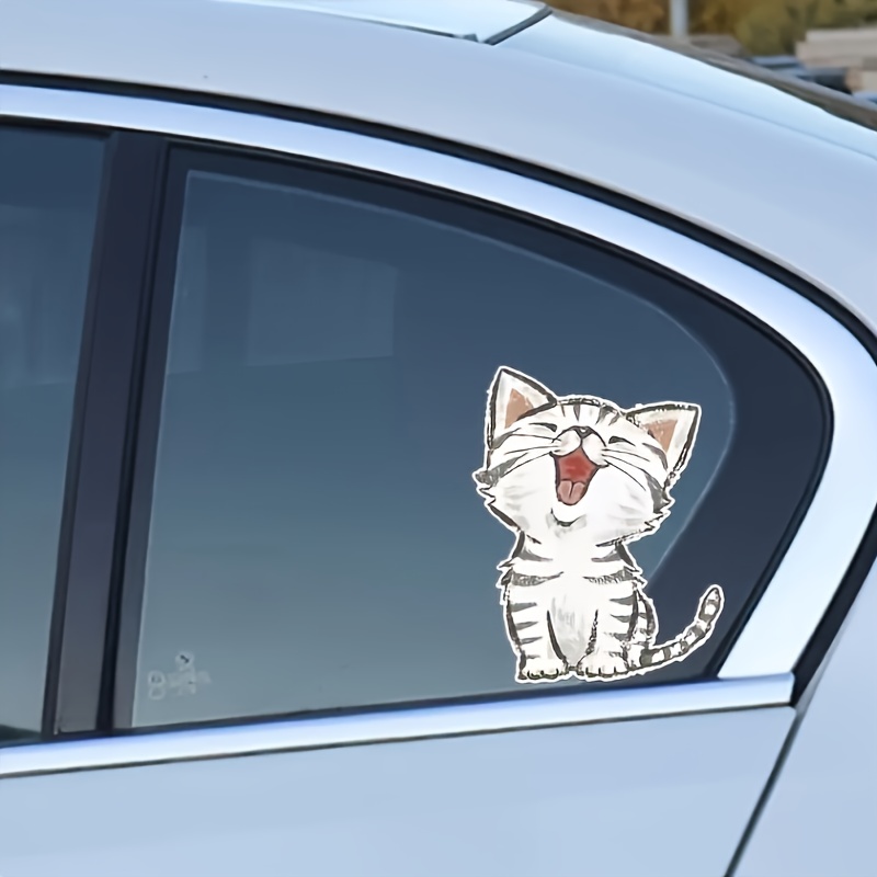 Humorous Cat Car Stickers Funny Decoration Motorcycle - Temu