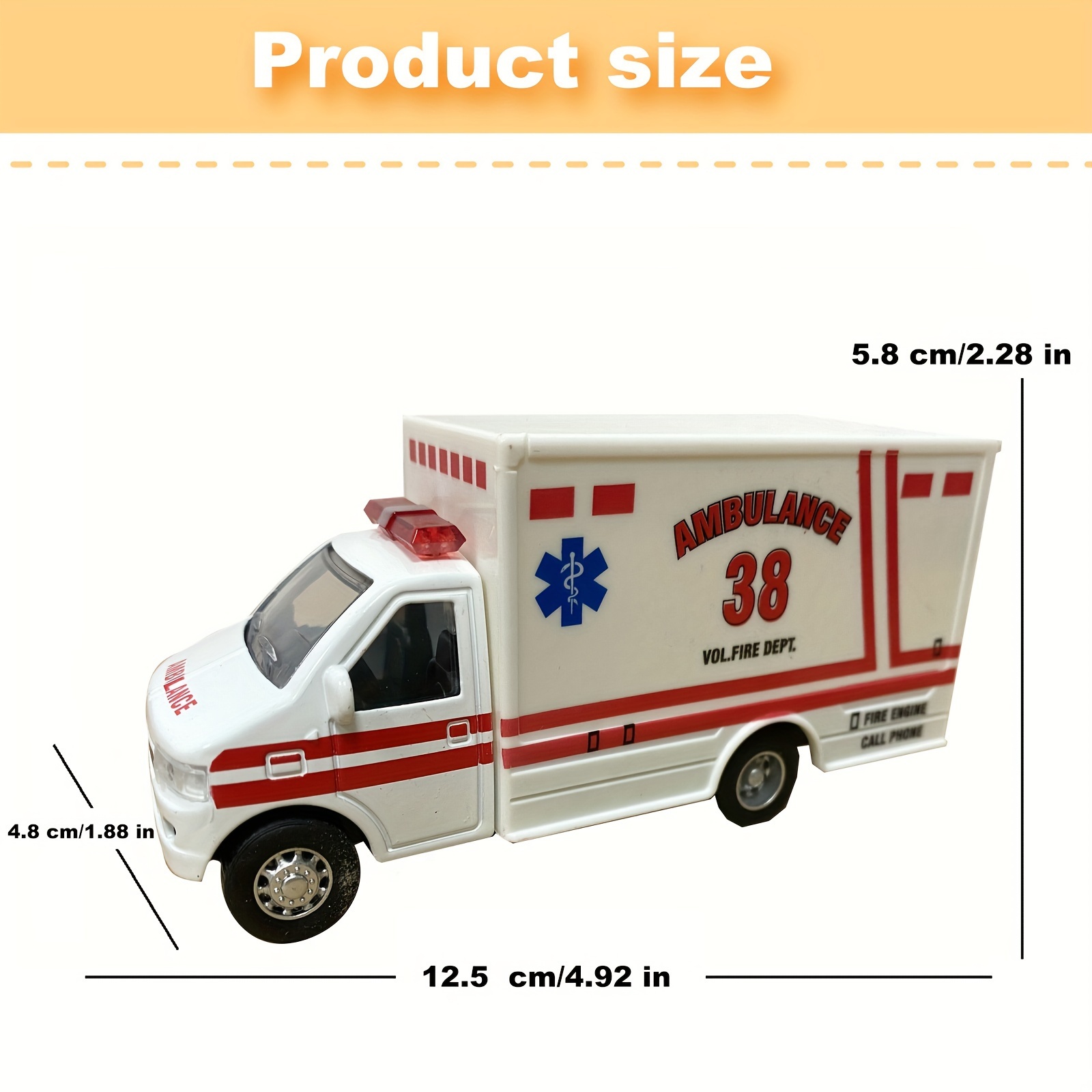 Remote control 2024 ambulance toy