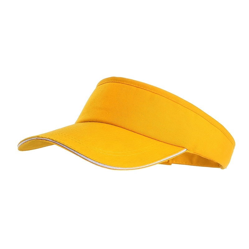 Golf Tennis Visor Cap, Orange Sun Visor Cap, Yellow Orange Visor