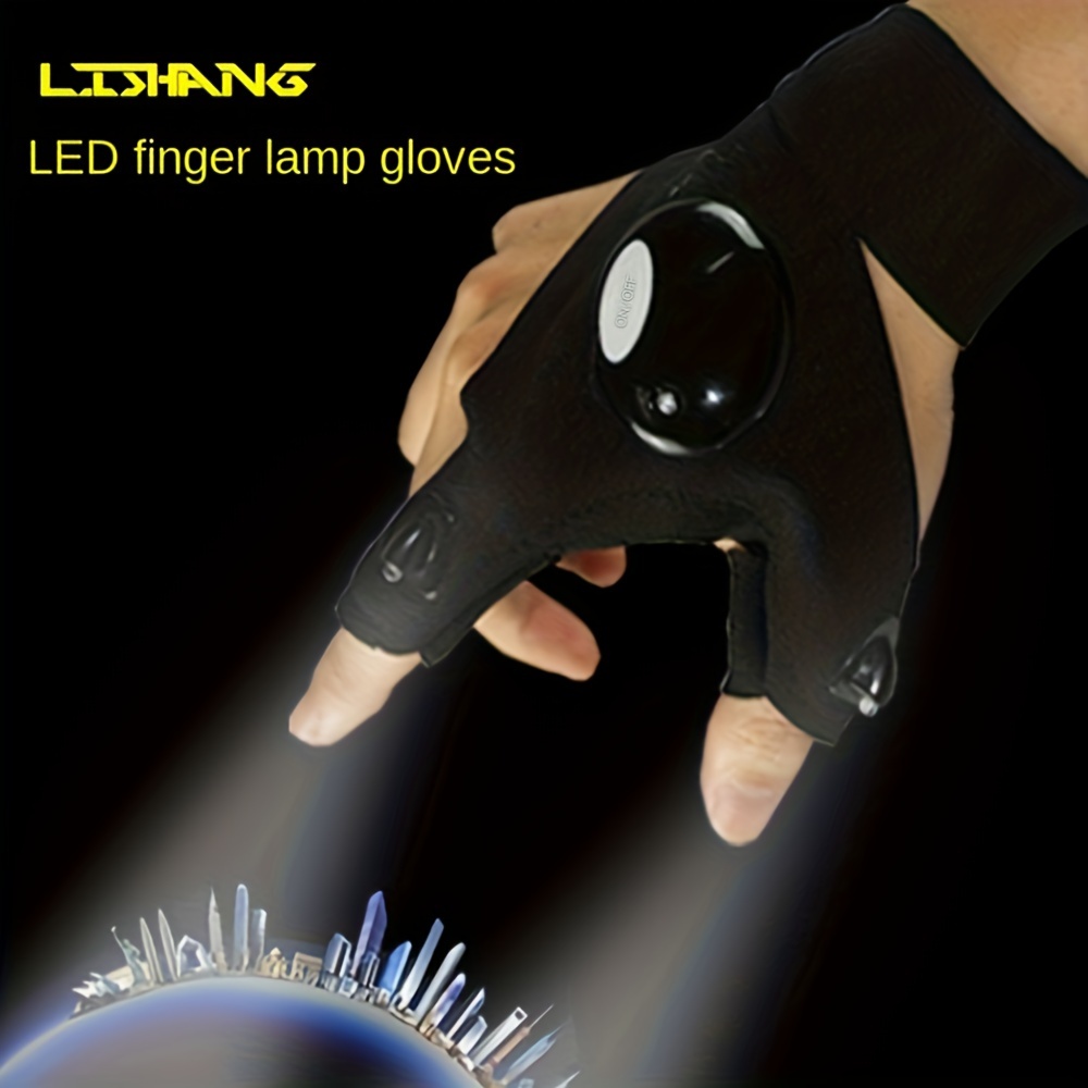 Guantes De Luz LED Recargable Por USB - Fibra De Poliéster 