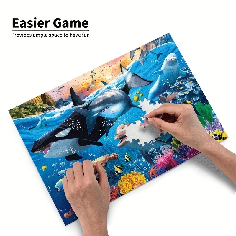 Wooden Jigsaw Puzzle 1000 Pieces | Sea World Animals | Unique Puzzle