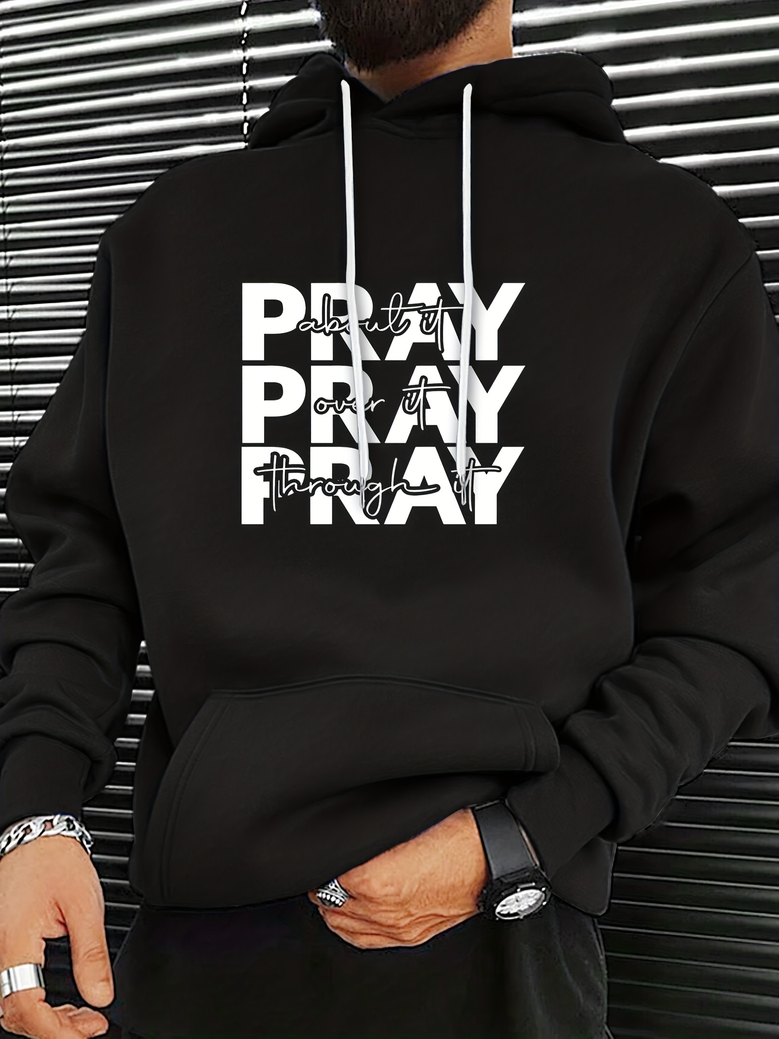 Sudadera con capucha Pray Negra