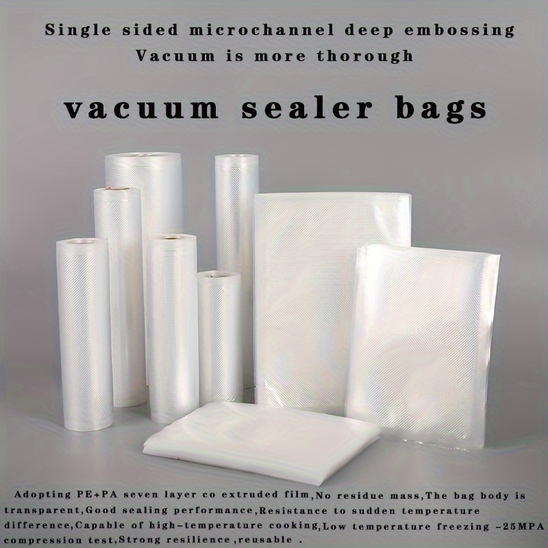 1 rolls vacuum bags for food food preservation sealed bag food vacuum sealer bags for vac storage meal prep sous vide storage bag for vacuum packer   long keeping home kitchen supplies details 0