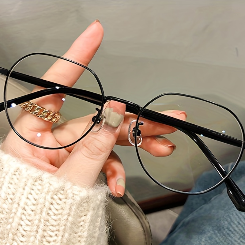 Cheap Fashion Round Myopia Glasses for Men Women Wave Metal Frame