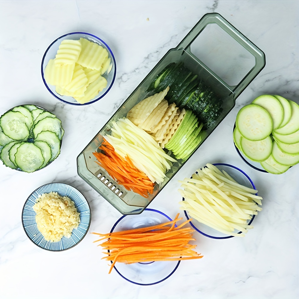 1 Multifunctional Vegetable Slicer And Chopper With Container And Hand  Guard - Perfect For Home Kitchen Use - Grates Onions, Fruits, And Vegetables  - Easy To Clean And Use - Kitchen Gadgets - Temu
