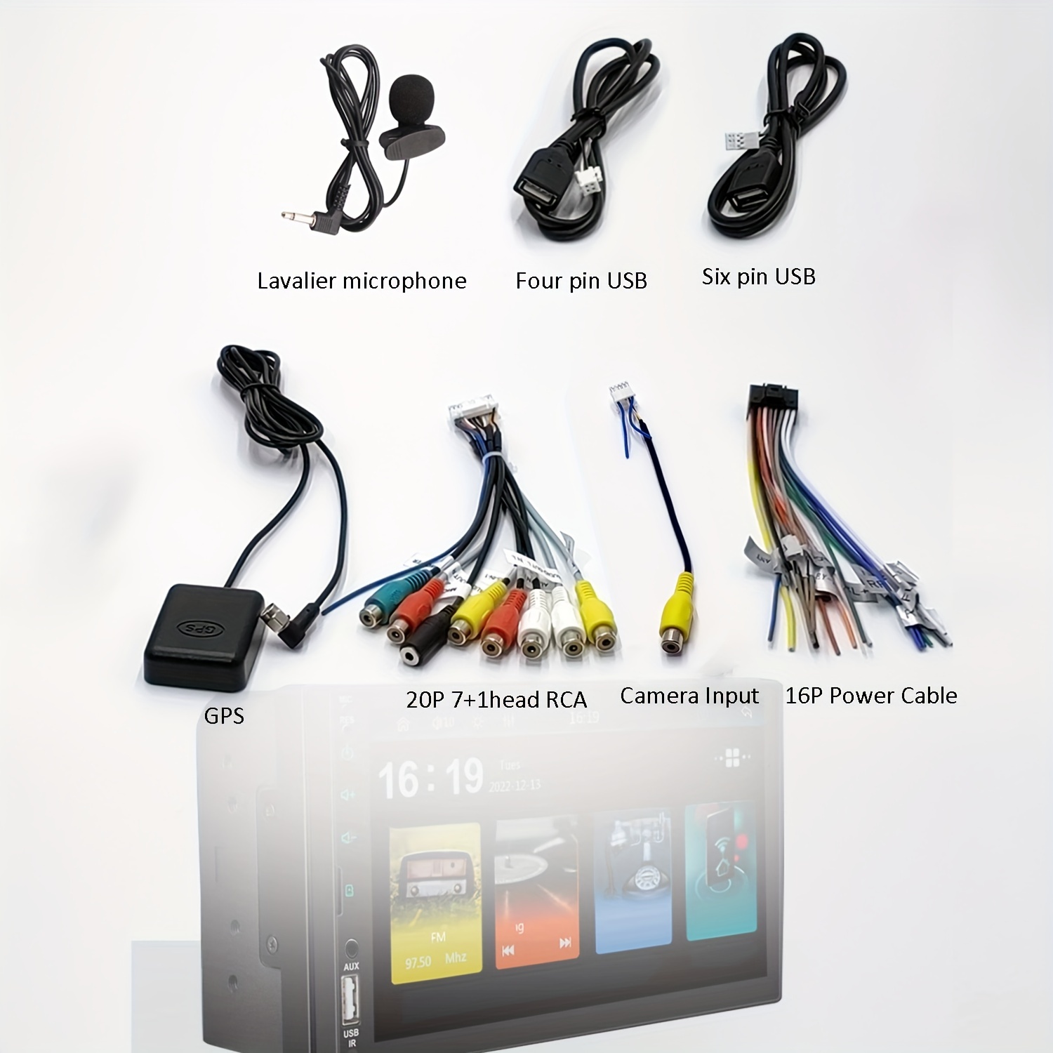 Car Car Video Accessories Wire Android Navigation Audio - Temu