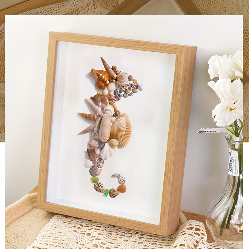 Handmade White Hollow Dried Flower Photo Frame With - Temu