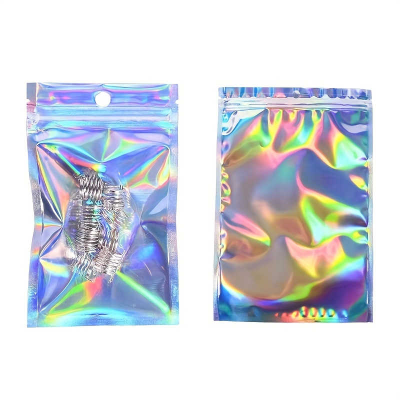 Self Sealing Opp Bags Pouches Laser Iridescent Zip Lock Bag - Temu