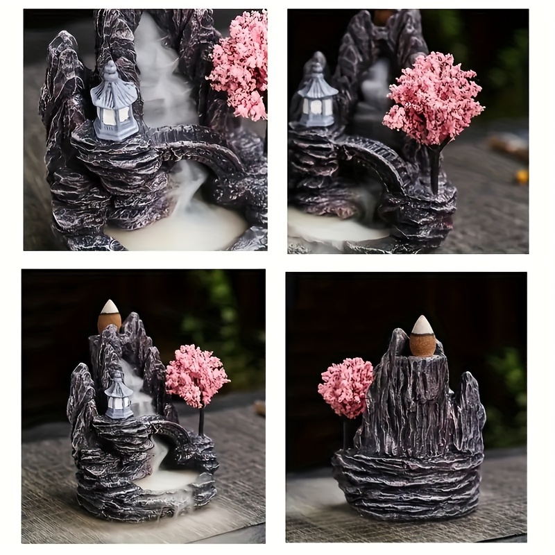 Resin Mushroom Waterfall Backflow Incense Burner Incense - Temu Canada