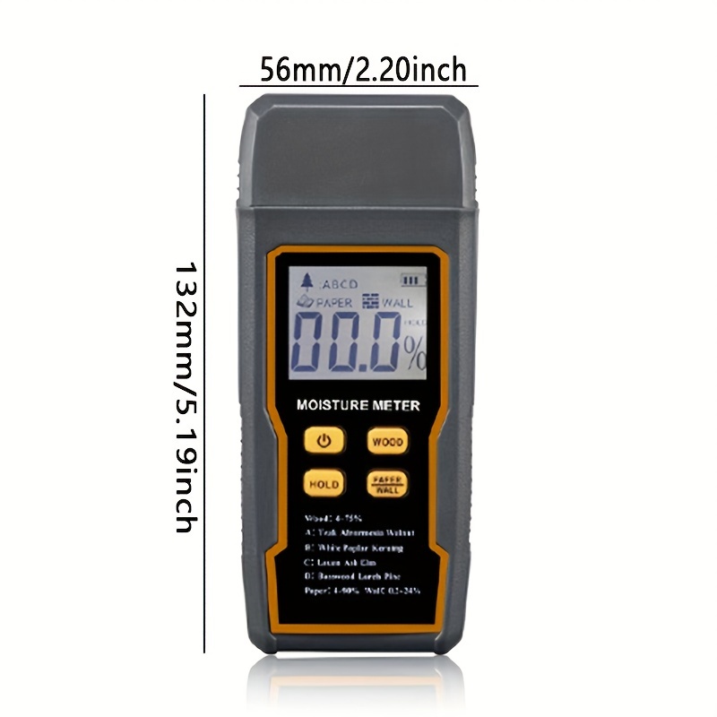 1Pc Moisture Tester Digital Meter Wood Humidity Tester Humidity Meter Farm  Moisture Meter Soil sheetrock Moisture Meter Humidity Detector Meter for