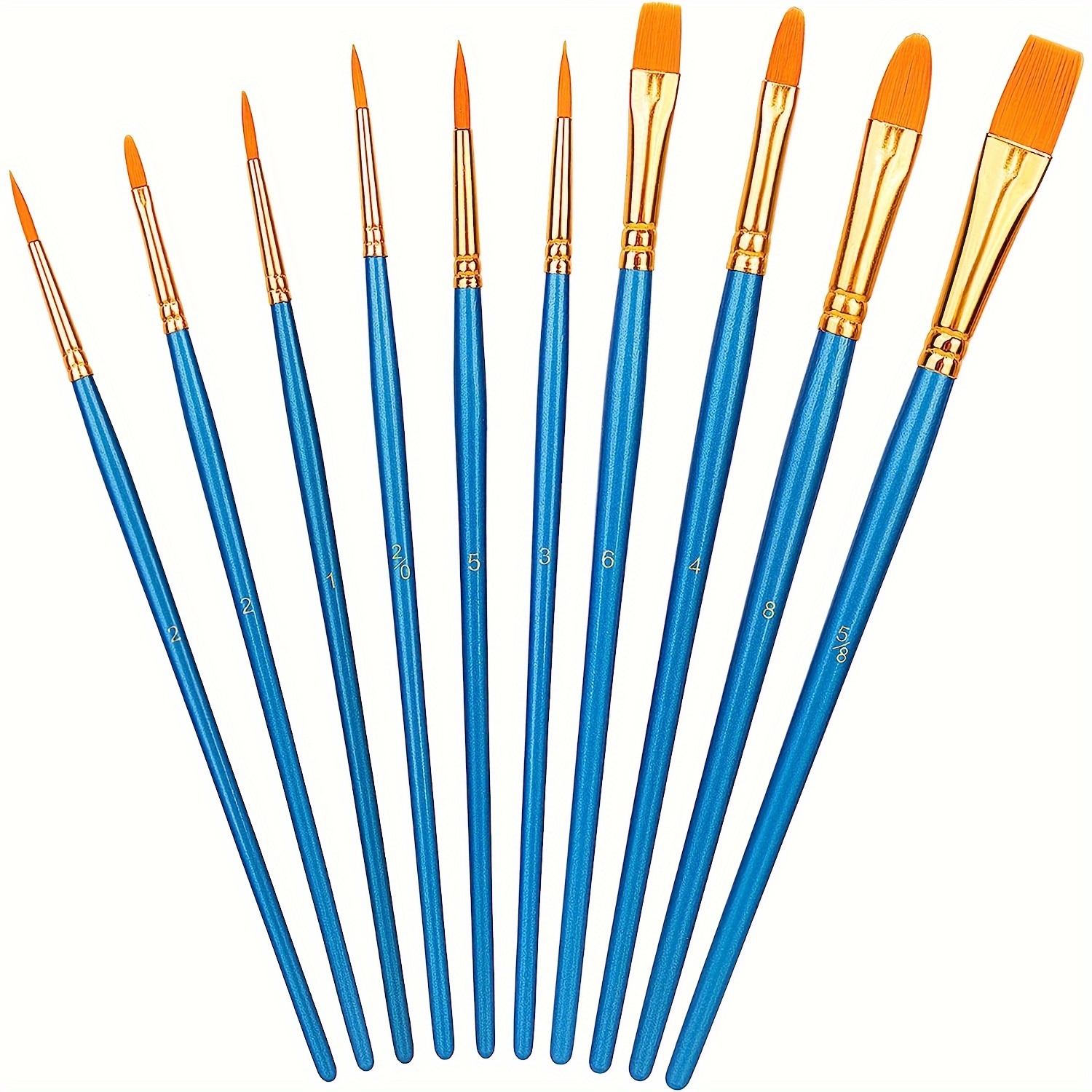 50 Pcs Flat Paint Brushes for Touch Up, Anezus Small Paint Brushes for  Classroom Crafts Paint Brushes for Acrylic Painting Watercolor Canvas Face