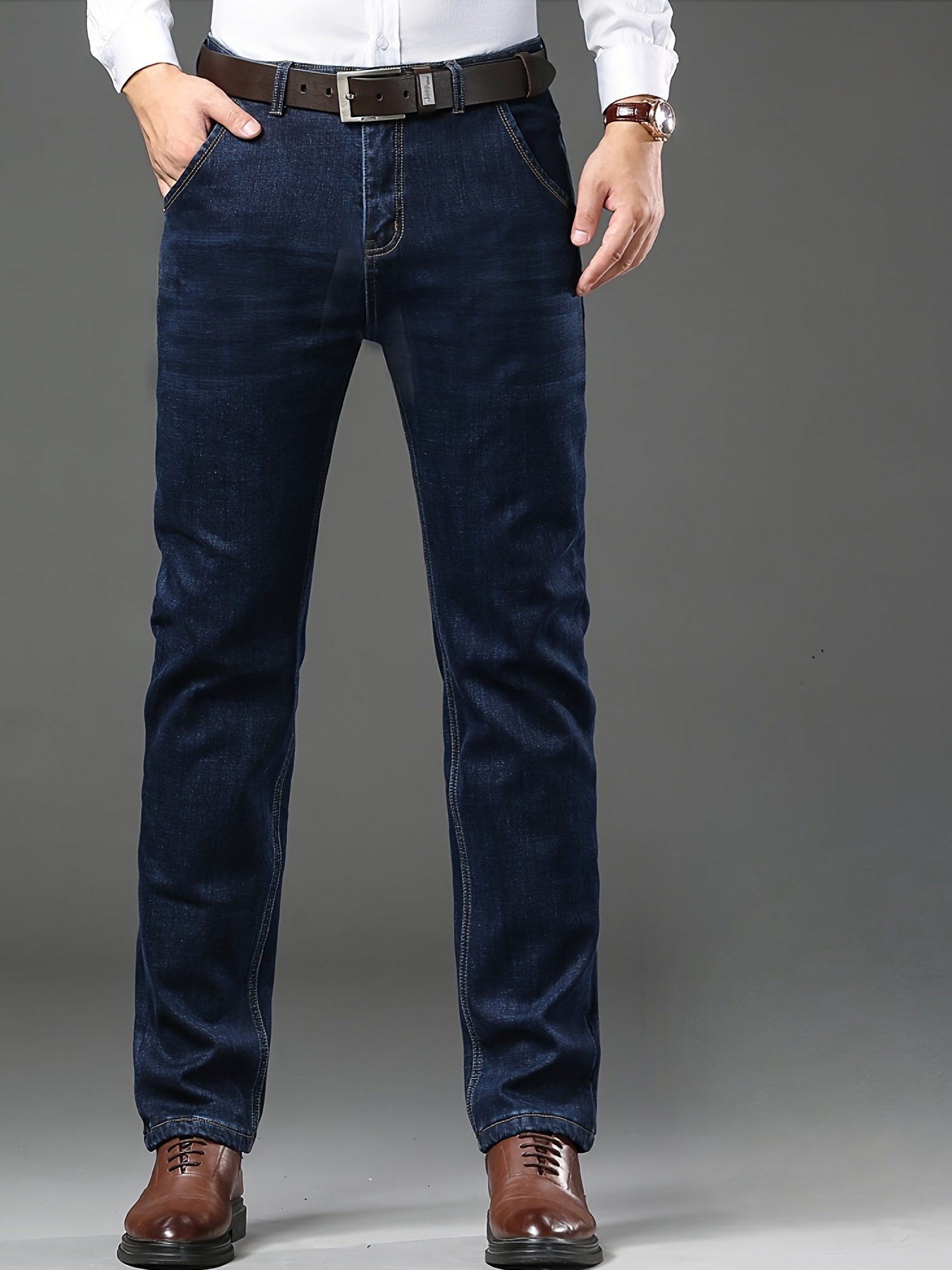Jeans negros para hombre, pantalones elásticos y ajustados, desgastados,  jeans rasgados para hombre, jeans de trabajo ajustados para hombre