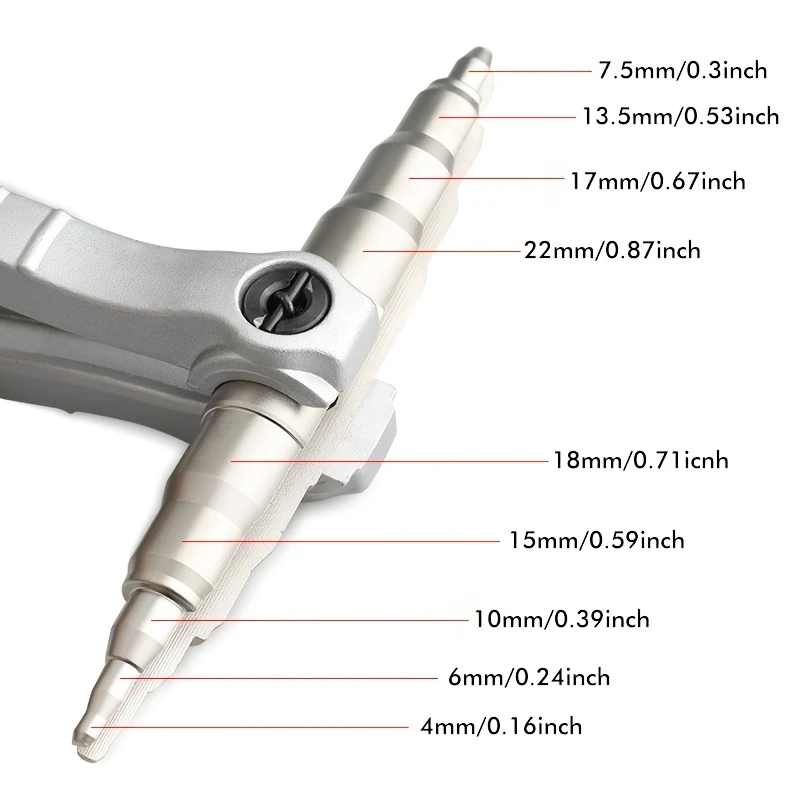 copper pipe expander handheld swaging tool for refrigeration 1 4 8 tube sizes carbon steel no coating details 1
