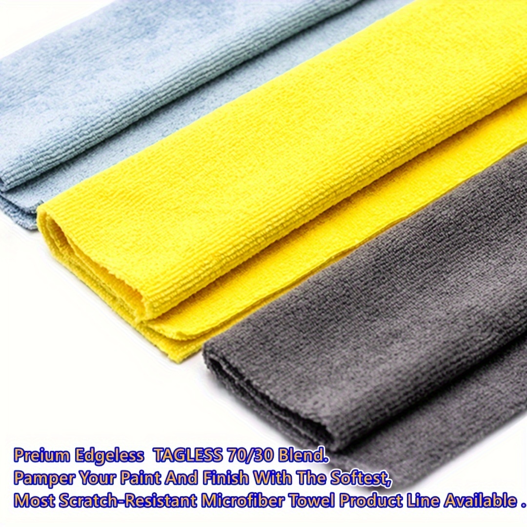 10pcs edgeless microfiber towels premium all purpose car detailing microfiber cleaning towels for professional polishing wax removal 40 40cm