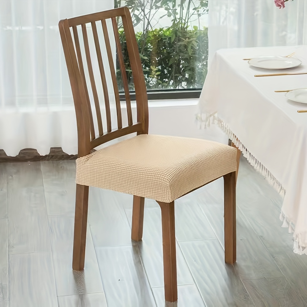  Fundas de asiento de silla de jacquard, fundas de asiento  elásticas para sillas de comedor, fundas de asiento suaves y elásticas de  elastano para sillas de comedor, fundas de asiento lavables