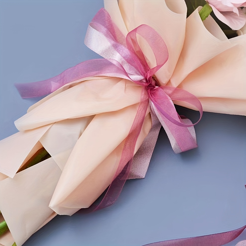 Snow Yarn Ribbon Pull Flower Fresh Flower Gift Packaging - Temu