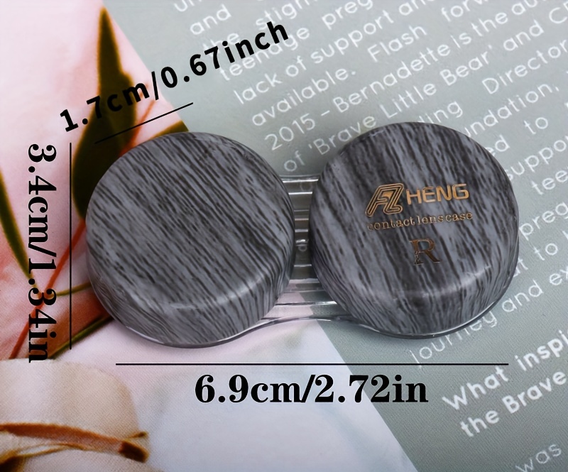 Leather Double Eyeglass Contact Lens Case Perfect Travel Temu