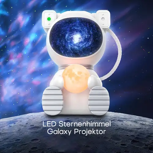 1pc Astronaut Led Galaxy Projector, Starry Sky Night Light