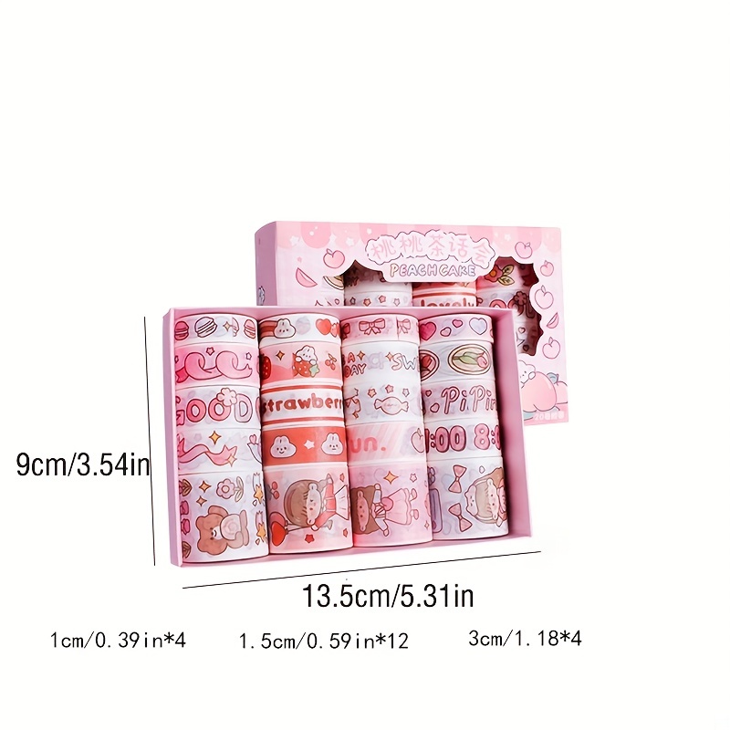 10 unids/set Kawaii Rosa mundo decorativas doradas adhesivo cinta adhesiva  Washi Tape Scrapbooking Diy etiqueta papelería ja…
