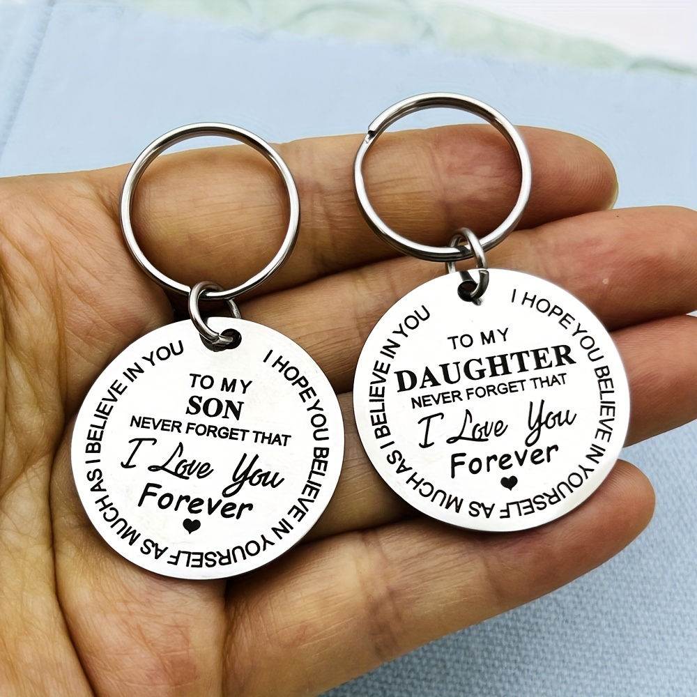 to my daughter son keychain from dad mom inspirational christmas gift   that   birthday gift graduation gift