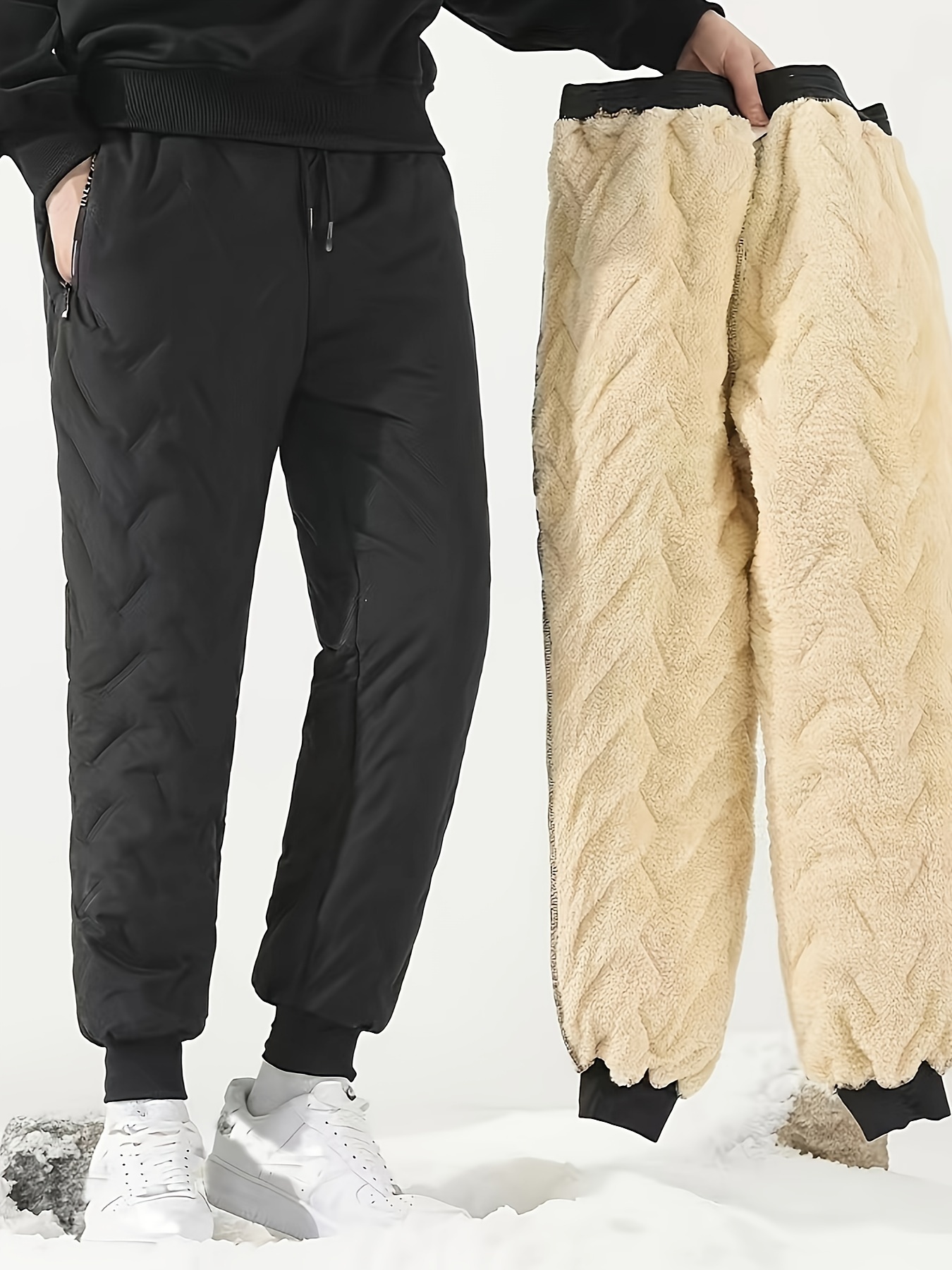 New Warm Pants Women Outdoor Pants Thick Fleece Sport Trousers