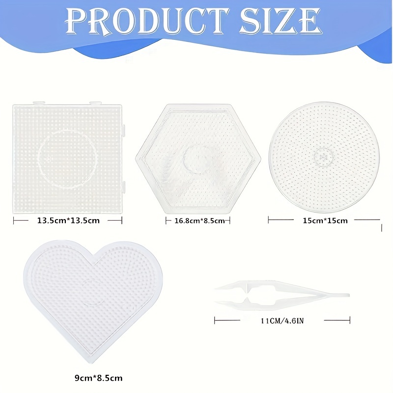 Large Clear Plastic Fuse Boards Beads Pegboards 2 White - Temu