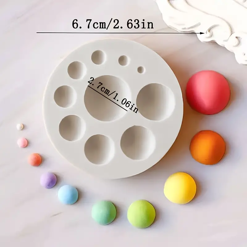 Semi circle Fondant Mold 3d Silicone Mold Hemisphere Candy - Temu