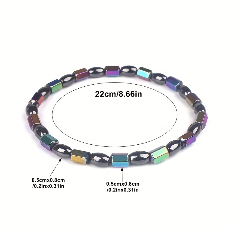 Colorful Magnetic Gallstone Beaded Anklet