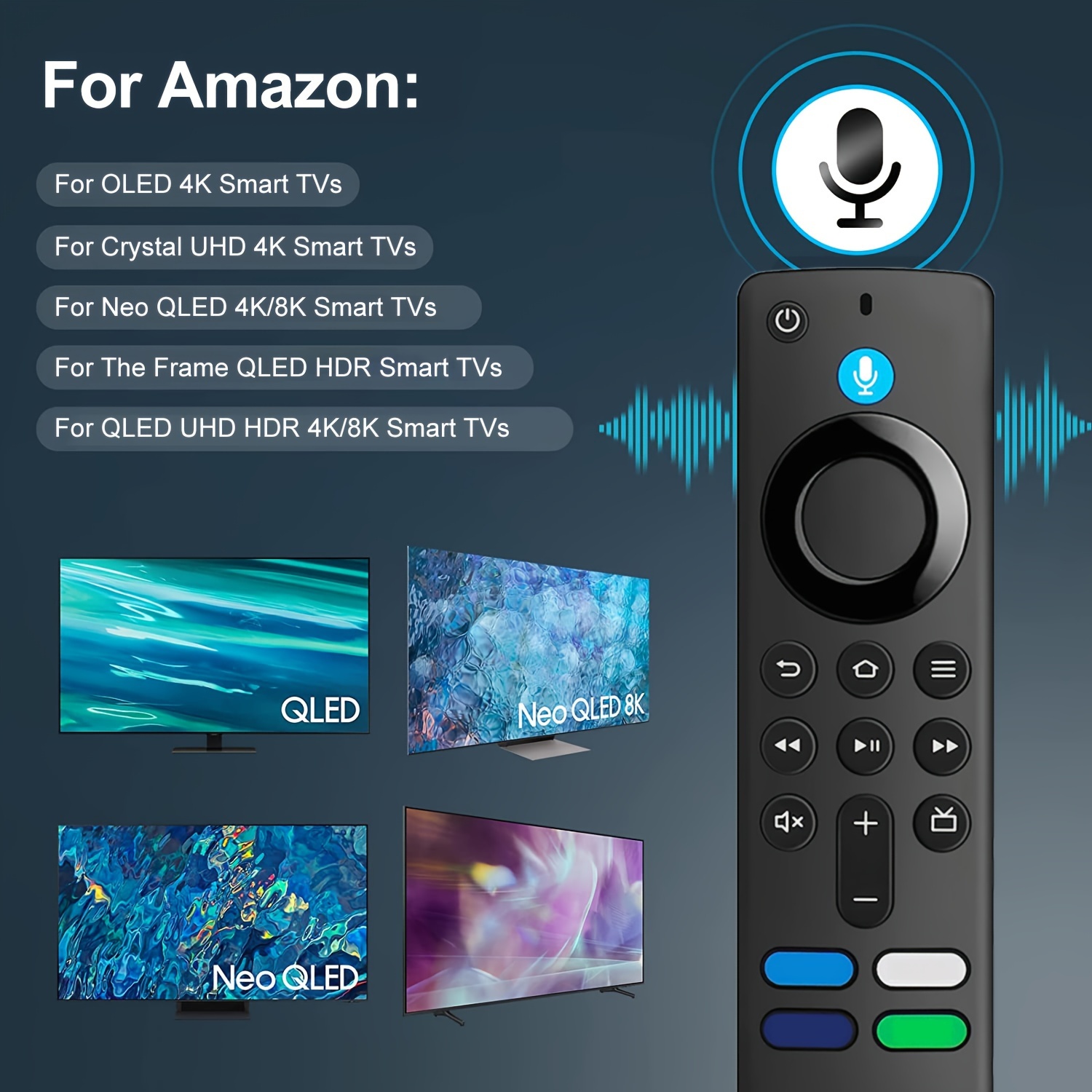 Télécommande TV de remplacement Télécommande vocale Compatible avec Fire Tv  Stick (2e génération, 3e génération, Lite, 4K) Fire Tv Cube