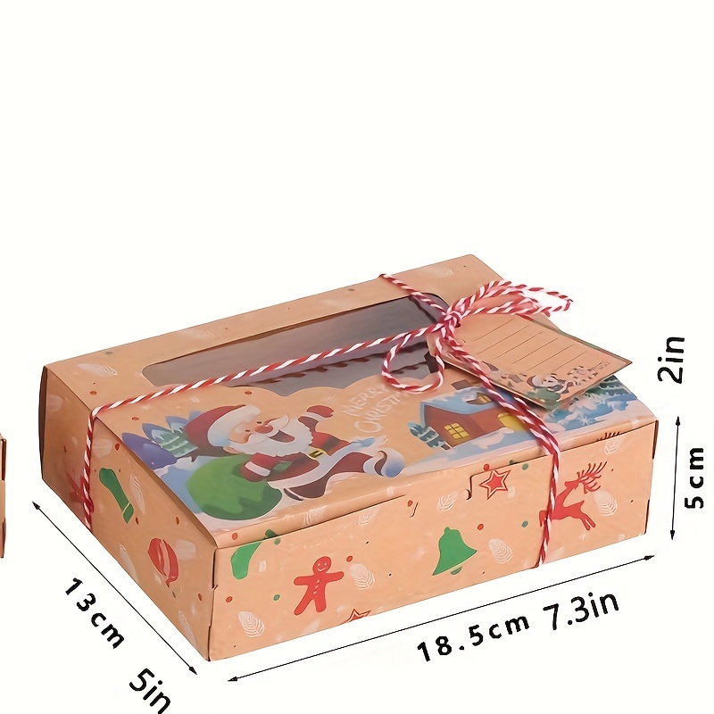 Boîtes Cadeaux À Bonbons Pour Noël, Sac En Forme De Livre, Boîte À Chocolat  De Dessin Animé, Fournitures De Décoration Pour Fête Du Nouvel An, 5 Pièces/ lot - Cadeau Boîtes Et Sacs 
