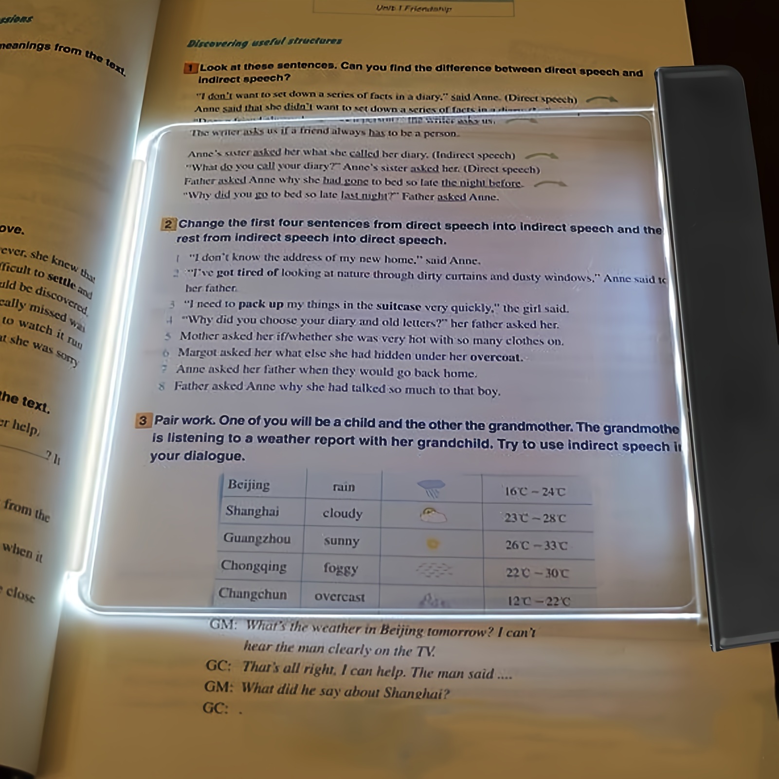 1pc Luz Lectura Led Luz Página Plana Libro Leer En Cama - Temu Mexico