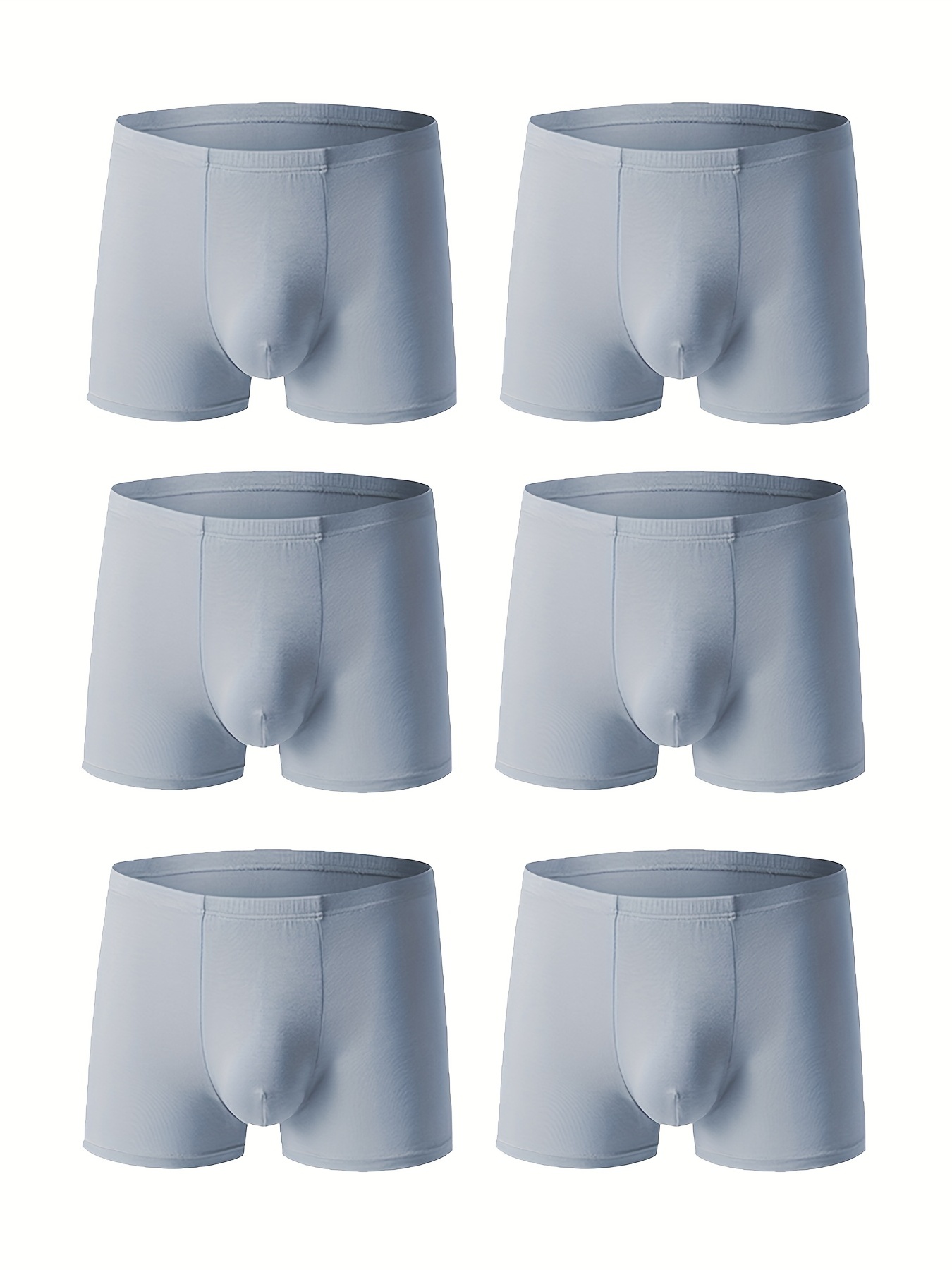 Men's Plus Size Underwear Casual Plain Color Boxers Briefs - Temu