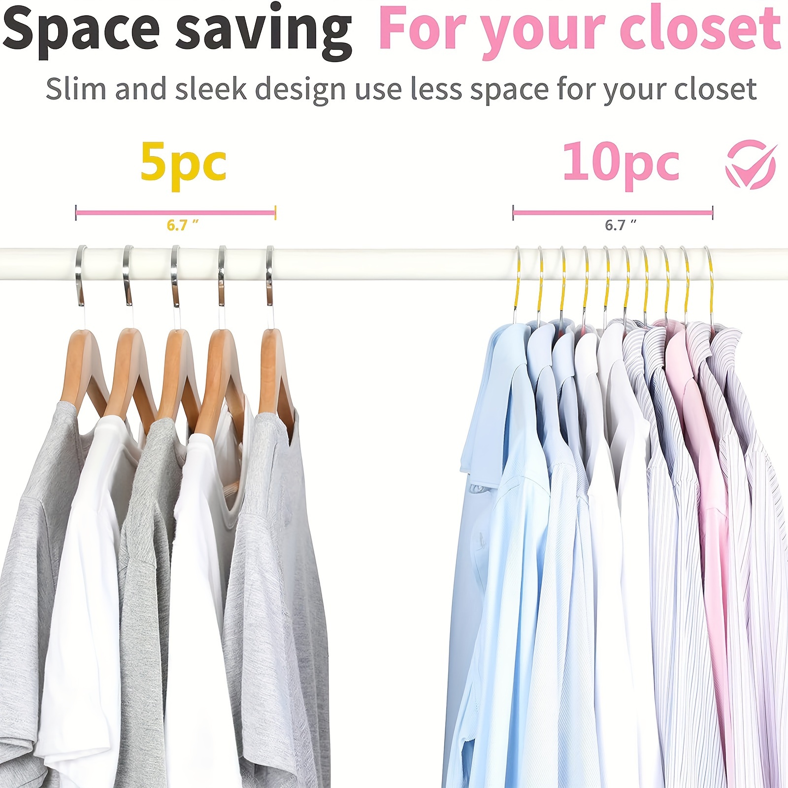 Metal Clothes Hangers, Non-slip Traceless Clothes Racks, Sturdy Heavy Duty  Coat Durable Hangers, Household Clothes Drying Storage And Organization For  Bedroom, Bathroom, Home - Temu
