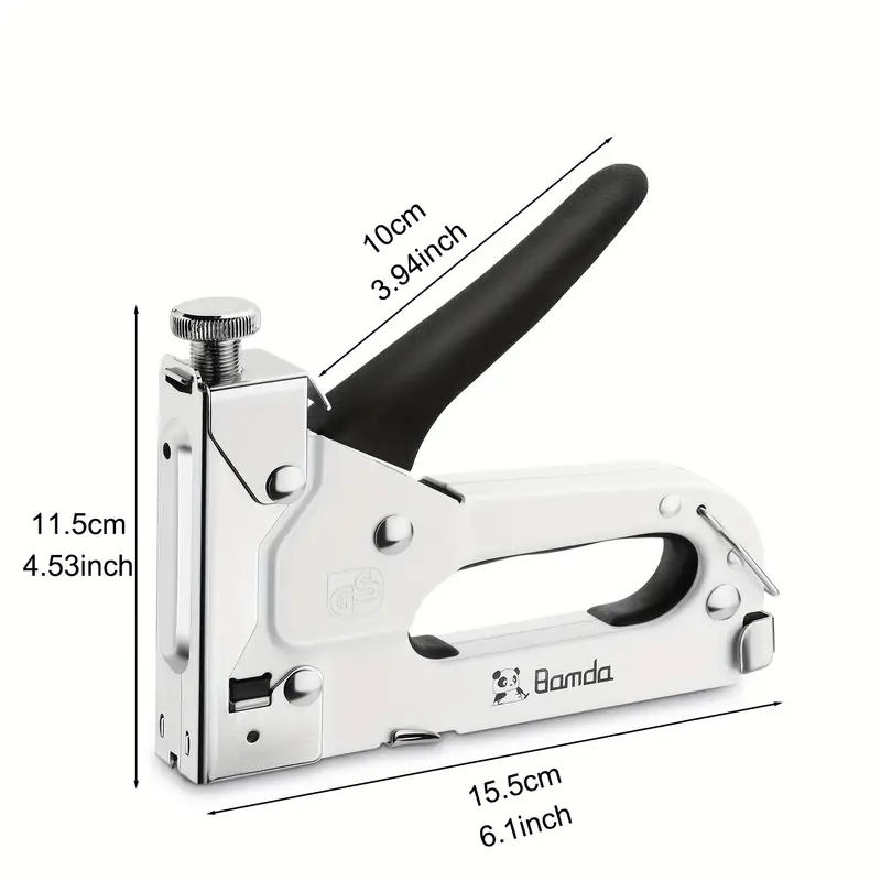 1pc Staple Gun, 3 In 1 Heavy Duty Staple Gun Kit With 300 Staples,  Upholstery Stapler For Fixing Material, Decoration, Carpentry, Furniture,  Doors And