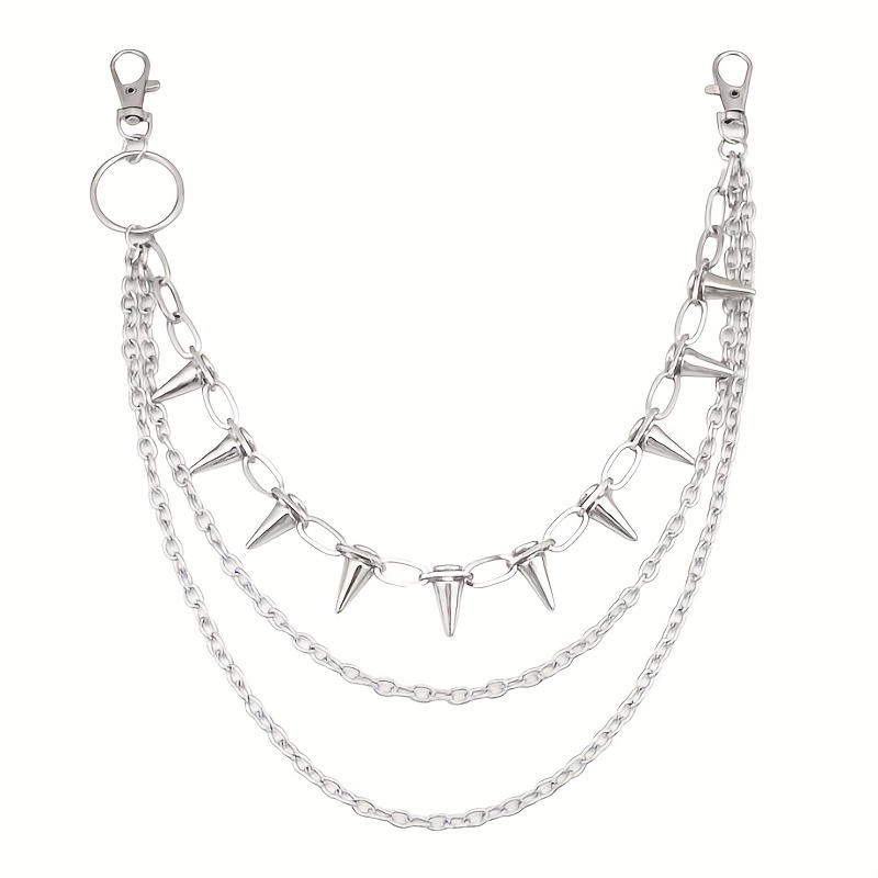 Hip Hop Metal Rivet Waist Chain for Stage Performance