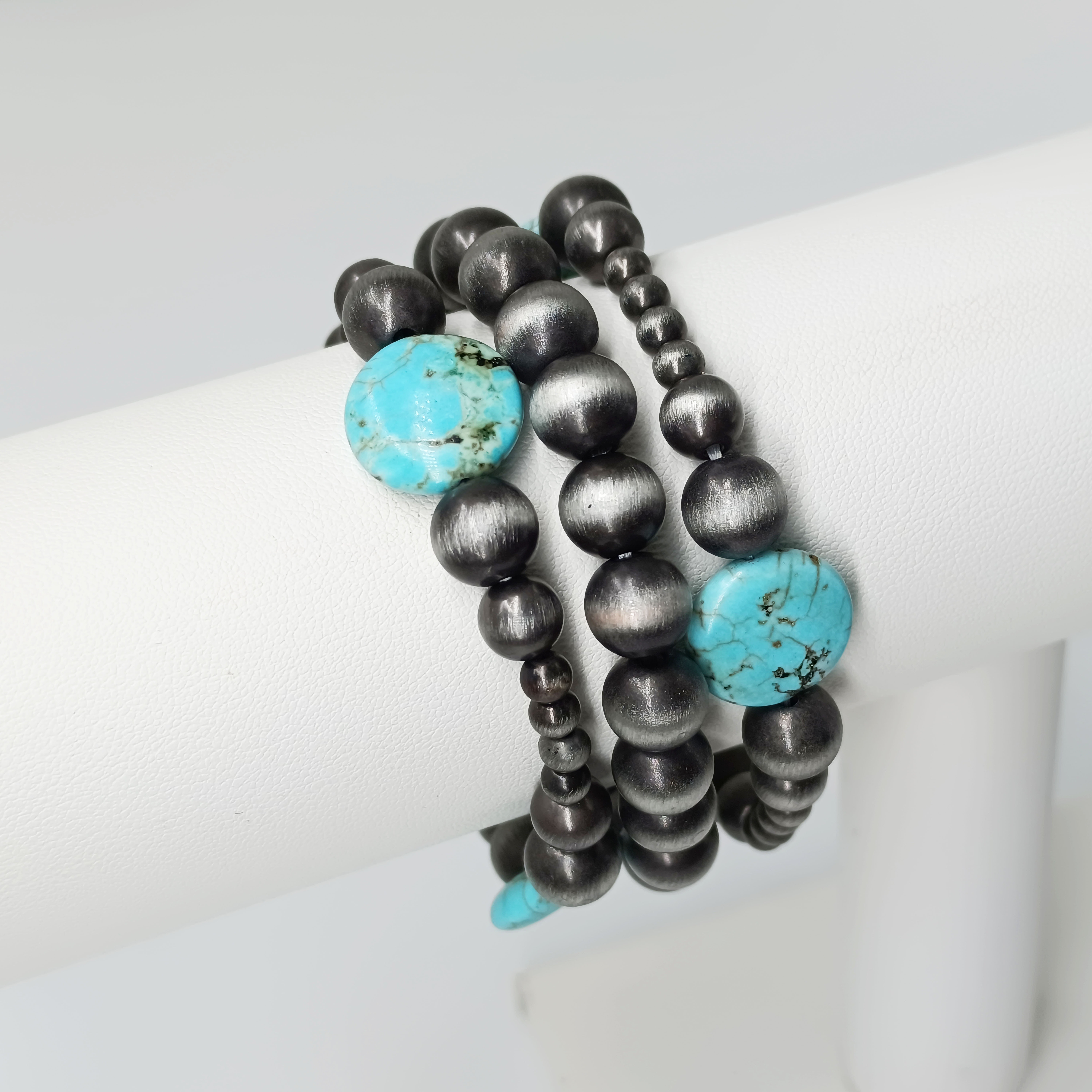 Turquoise Embellished Navajo Antique Beads Elastic Bracelet - Temu